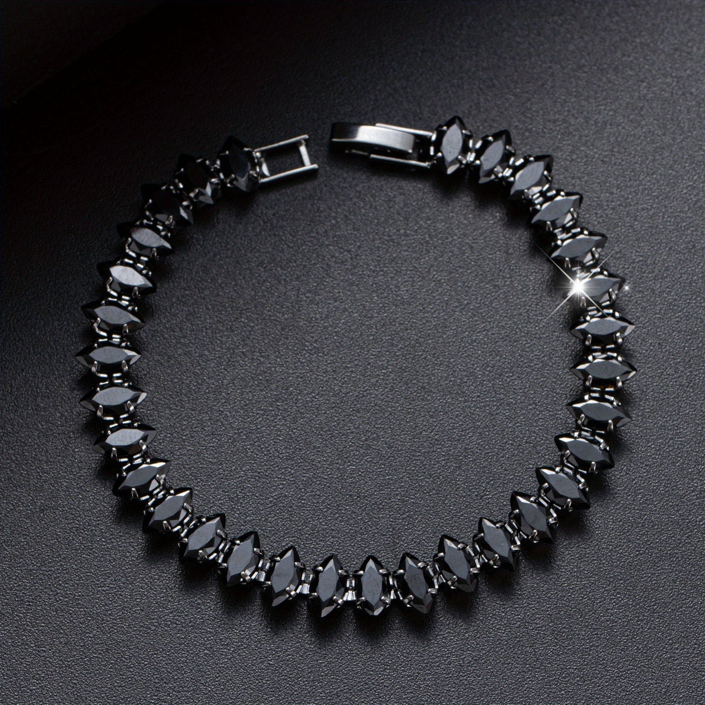 Sophisticated Onyx Copper Bracelet