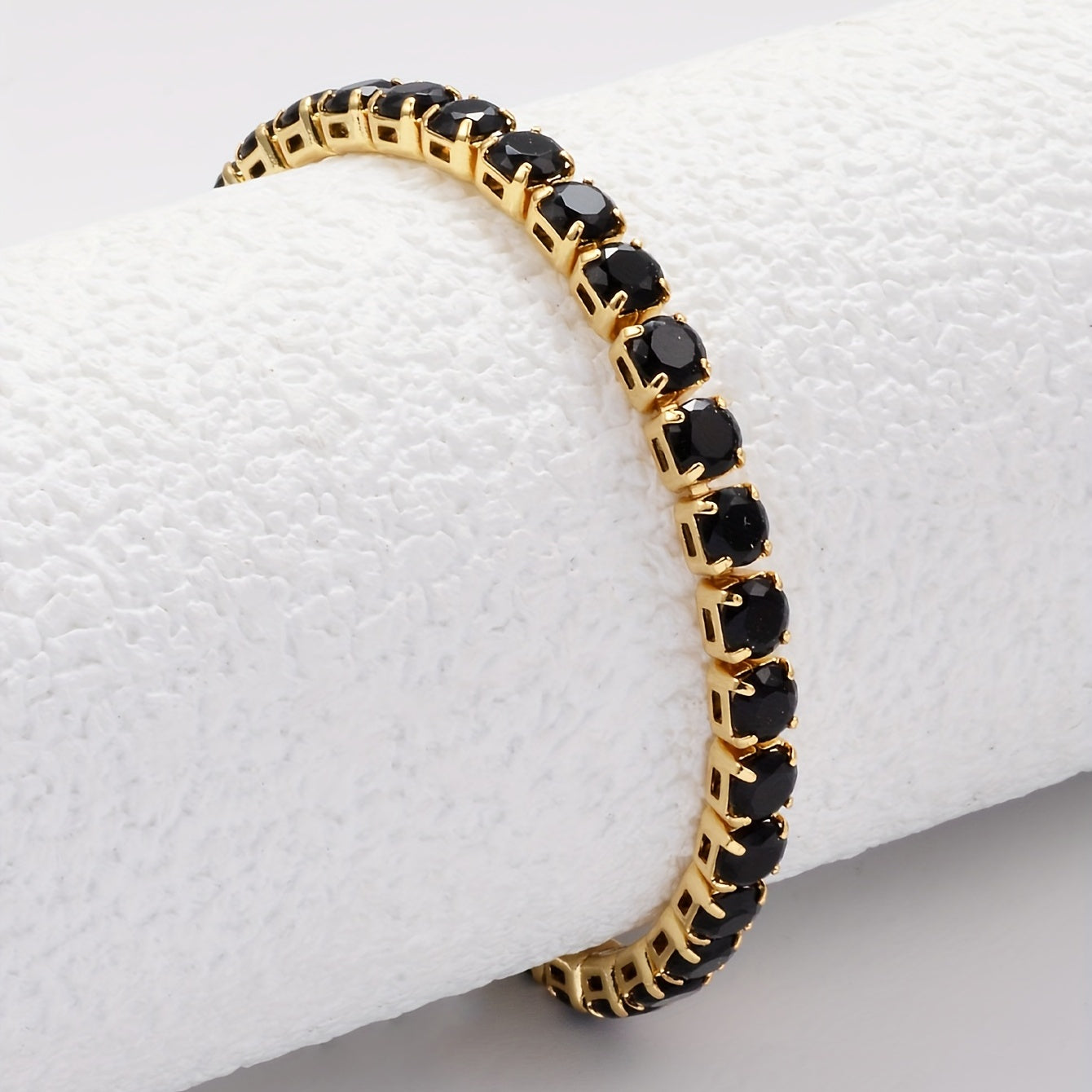 Sophisticated Square Cut Gold Bracelet