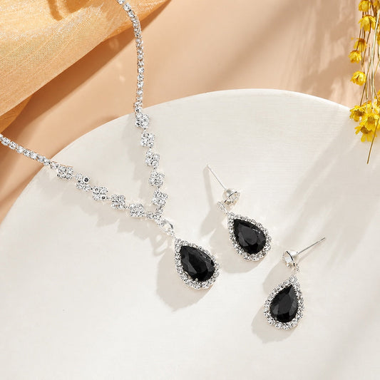 Elegant Silver Plated Radiant Necklace Set