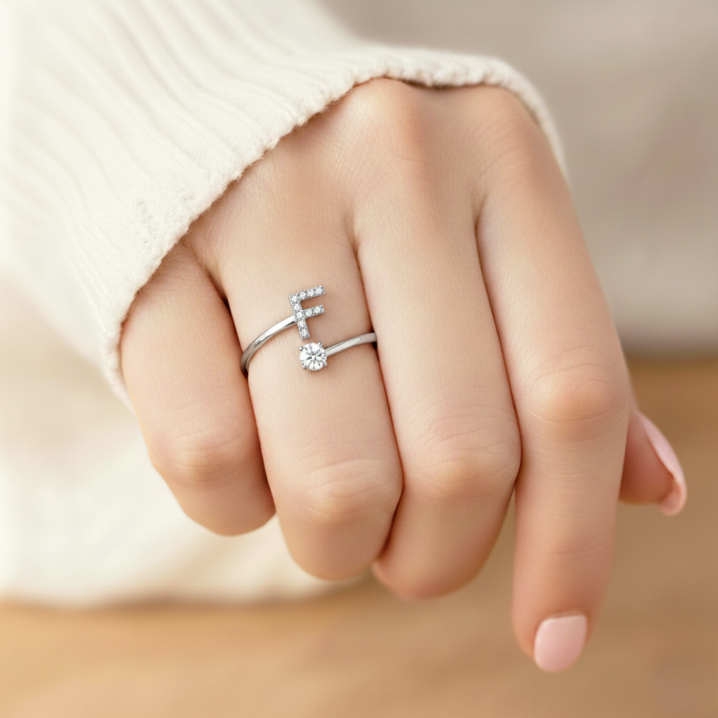 Charming Custom Initial Ring