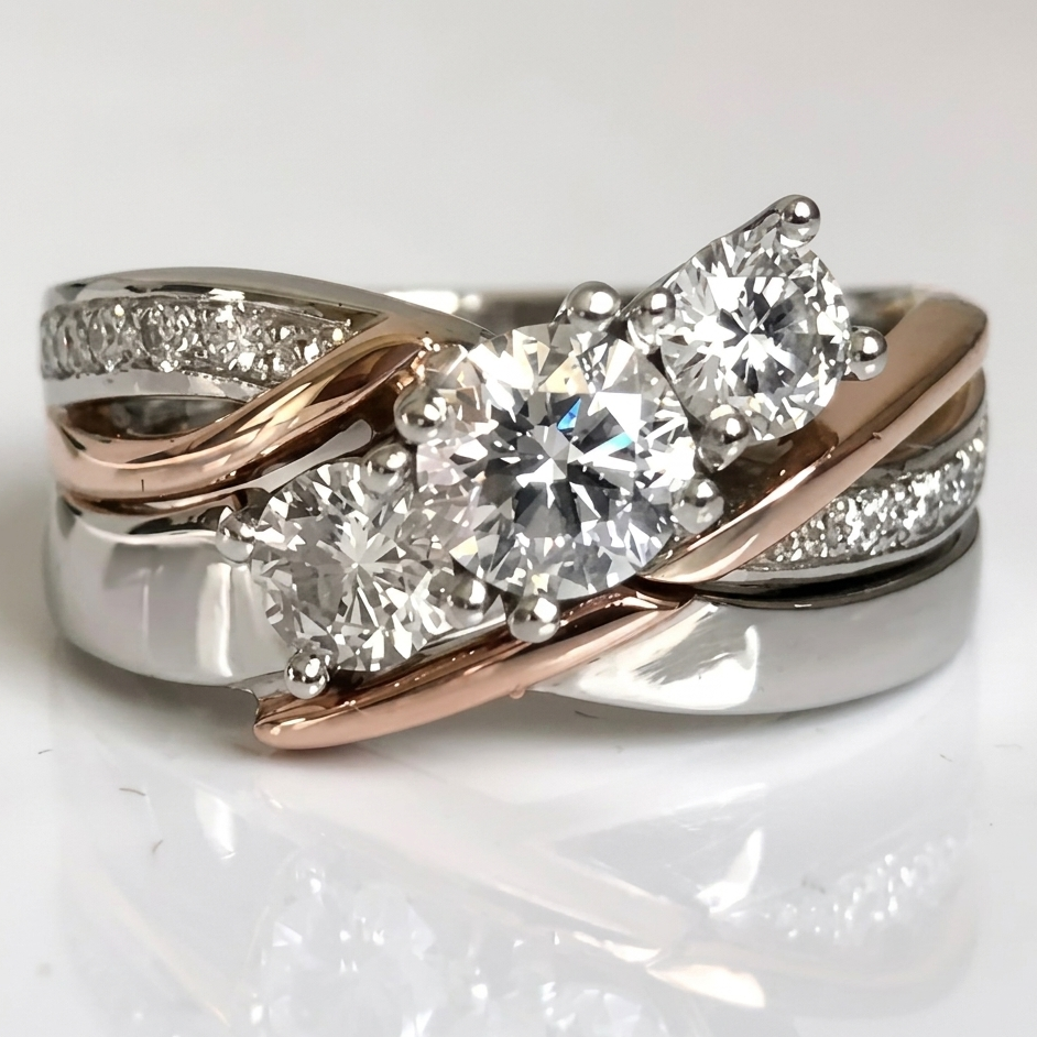 Timeless Vintage Gold Silver Ring