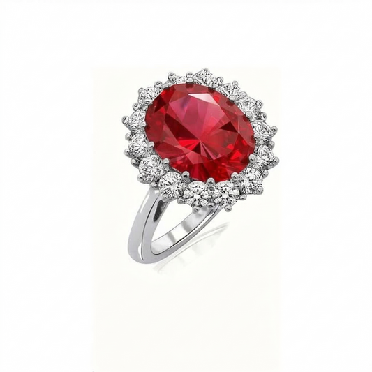 Sophisticated Scarlet Ruby Gold Ring