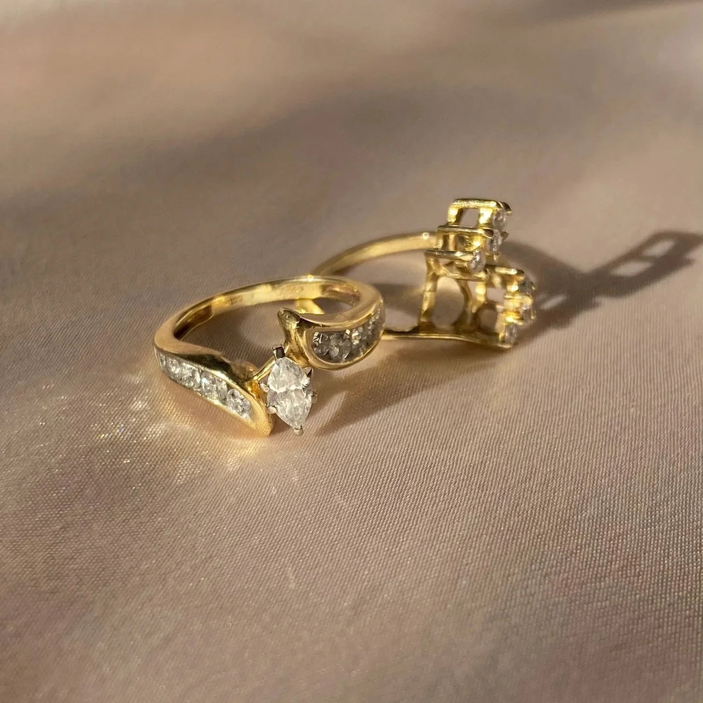 Timeless Vintage Gold Zirconia Ring