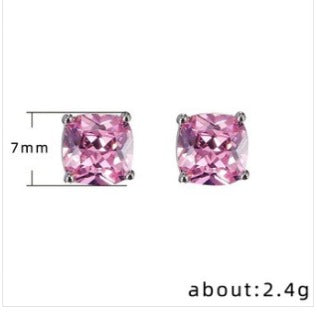 Sophisticated Rosé Sapphire Studs