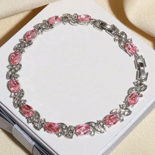 Elegant Rosé Sapphire Bracelet