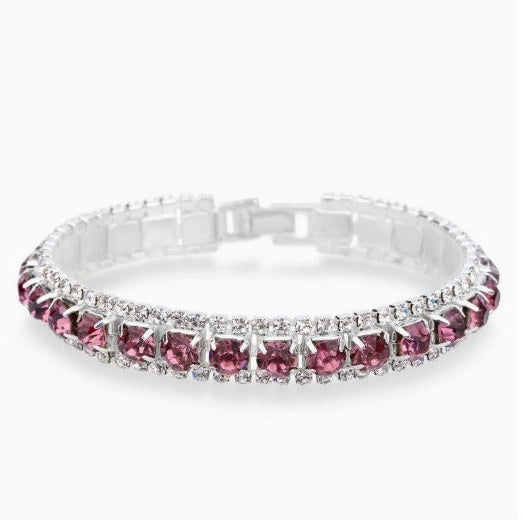 Sophisticated Rosé Sapphire Tennis Bracelet