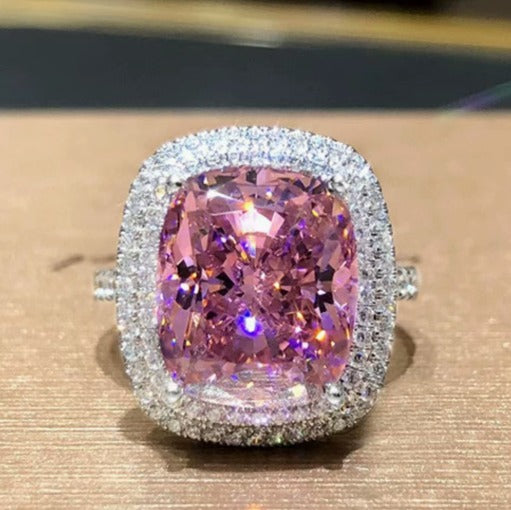 Timeless Cushion Rosé Sapphire Ring