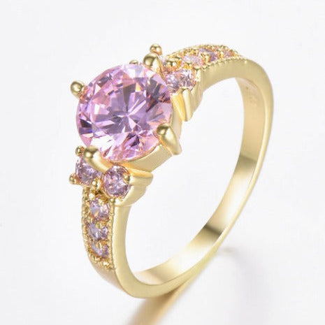 Sophisticated Rosé Sapphire Celia Rosette Ring