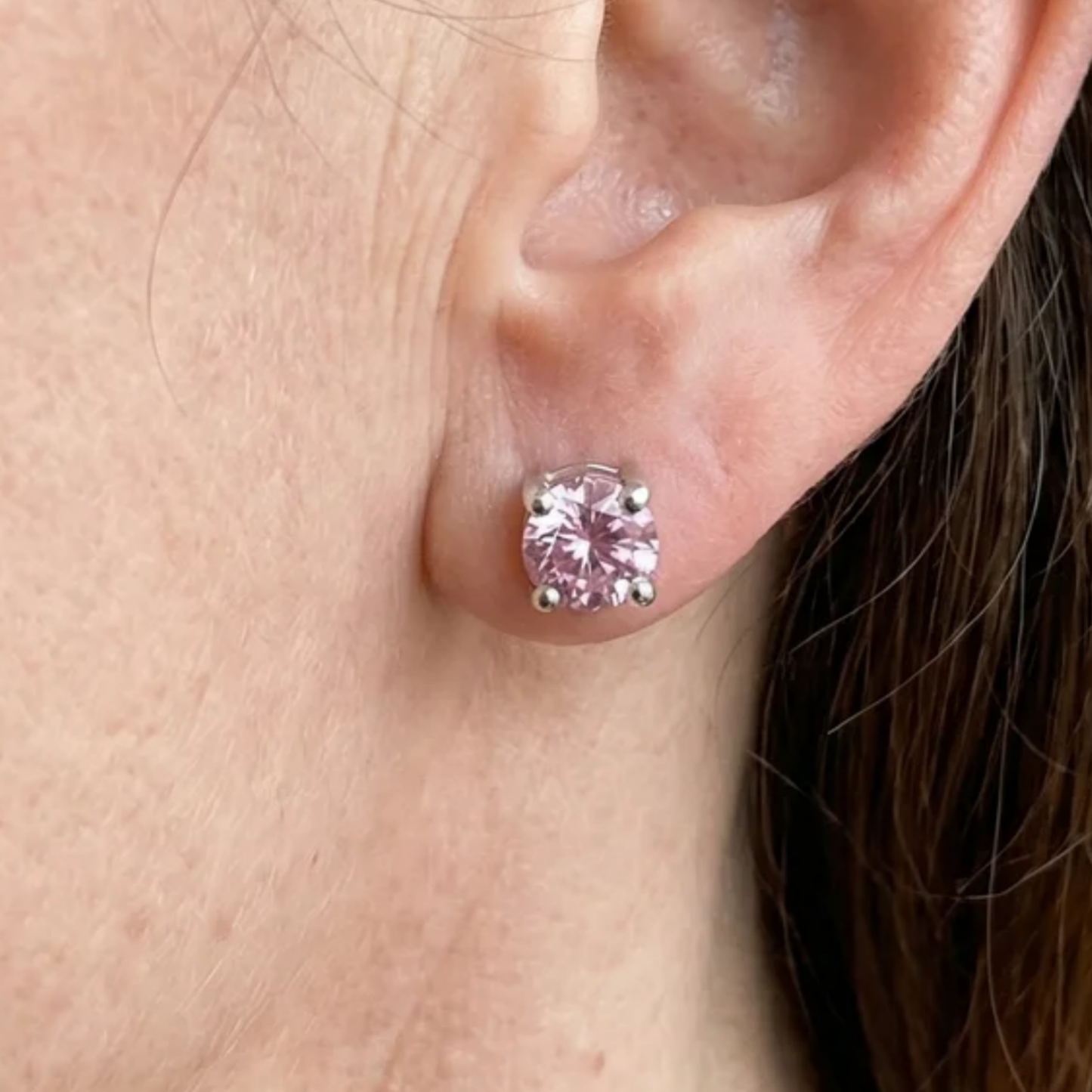 Sophisticated Rosé Sapphire Studs