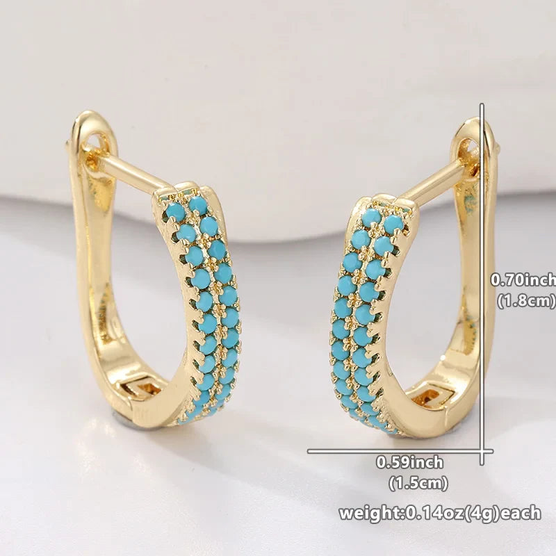 Turquoise Classic Hoop Earrings