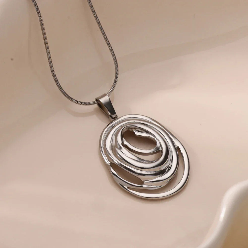 Oval Pendant Necklace