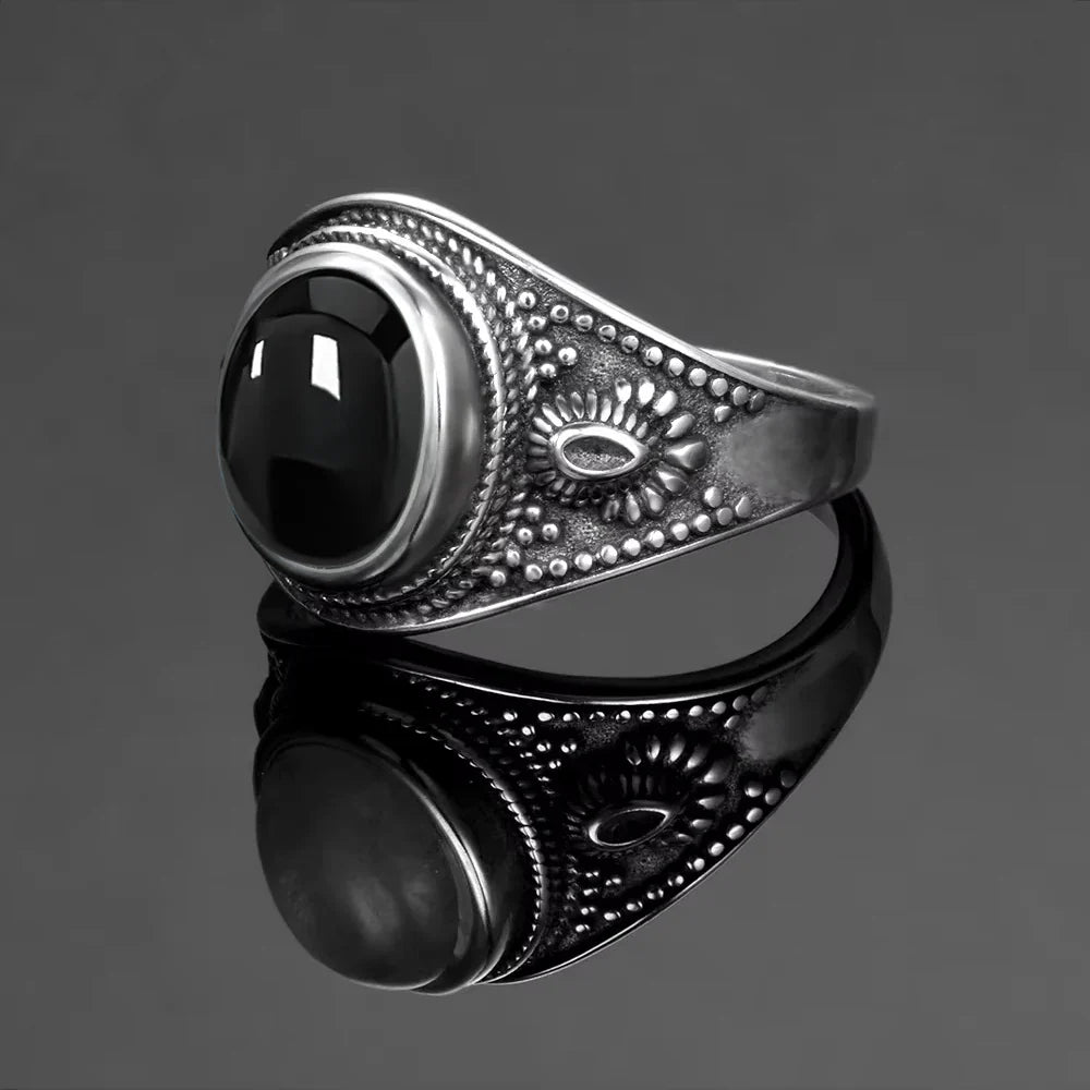Elegant Black Onyx Signet Ring