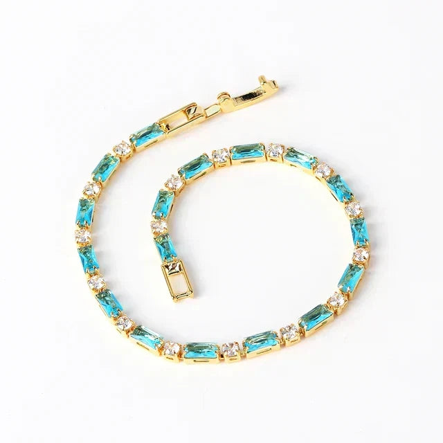 Dazzling Gold Turquoise Bracelet