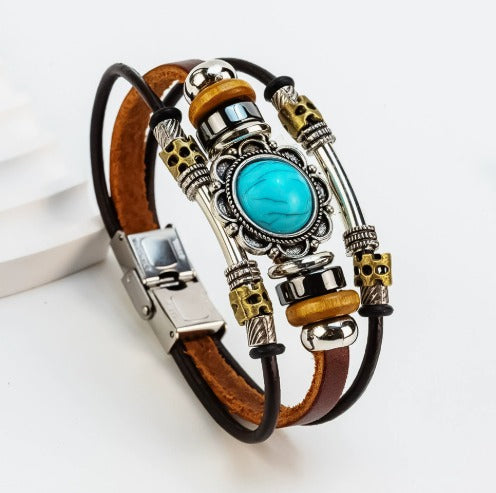 Vintage Turquoise Buckle Bracelet