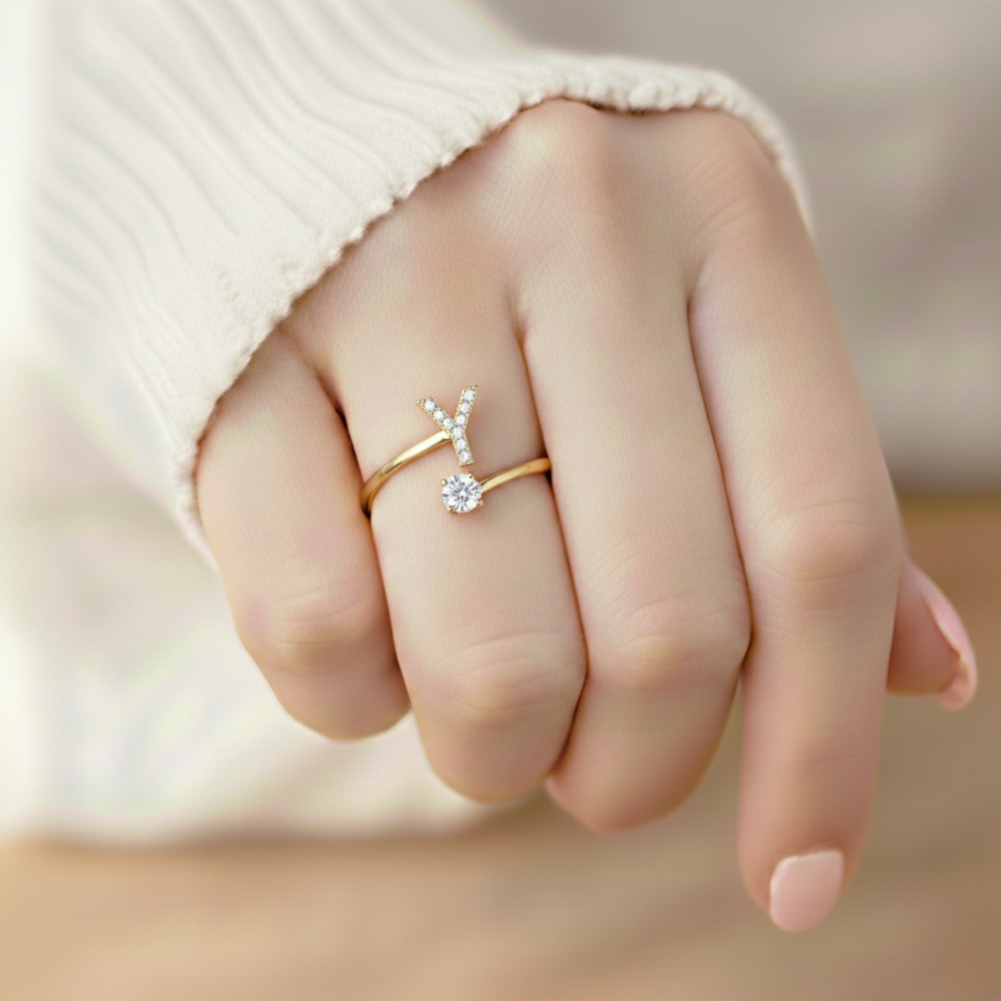 Charming Custom Initial Ring