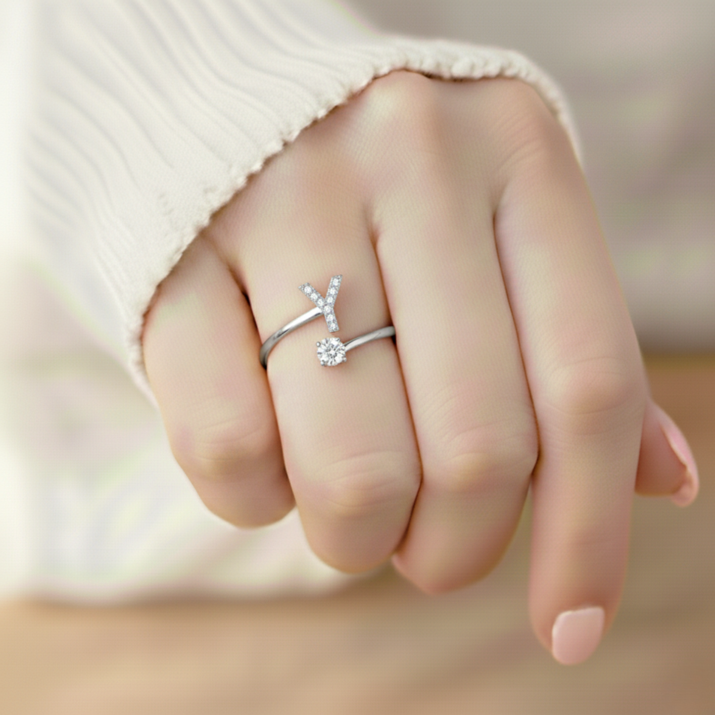 Charming Custom Initial Ring
