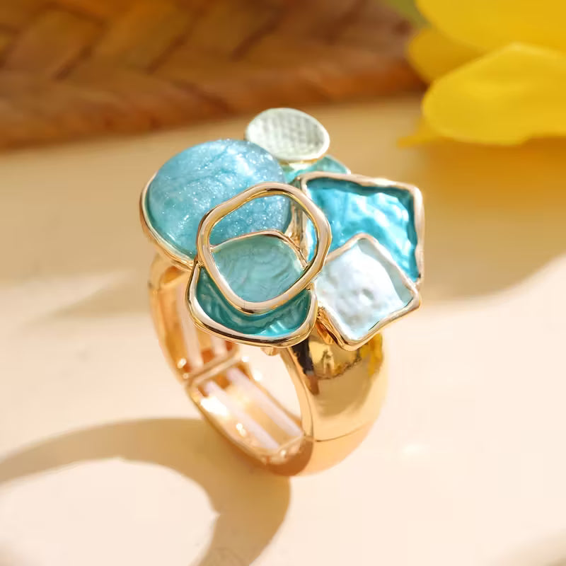 Turquoise Mosaic Cocktail Ring