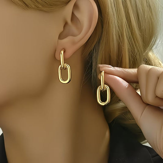 Geometric Elegant Gold Earrings