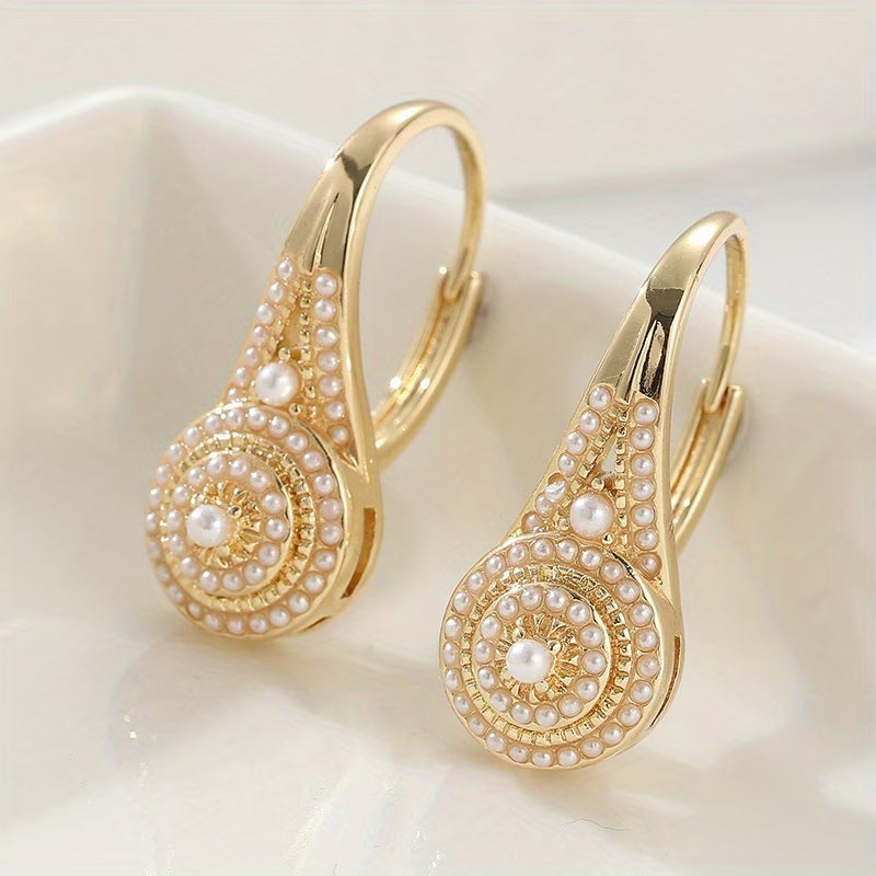 Elegant Pearl Bloom Earrings