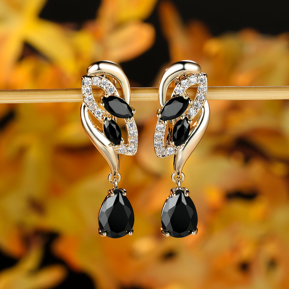 Elegant Synthetic Zircon Drop Earrings