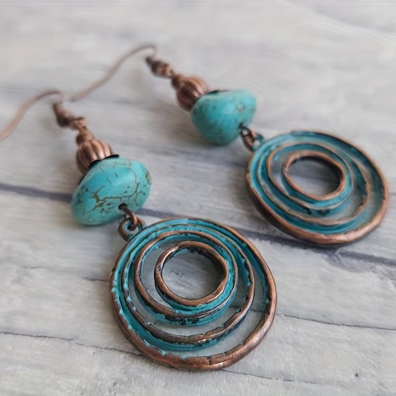 Turquoise Copper Earrings