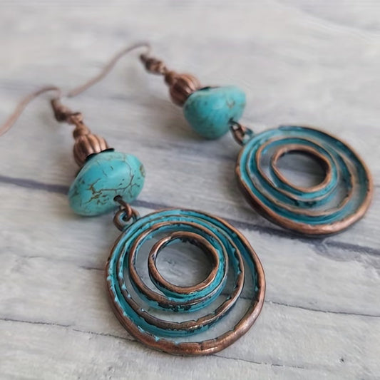 Turquoise Copper Earrings