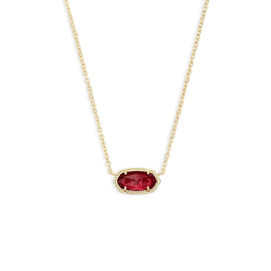 Classic Oval Ruby Gold Necklace
