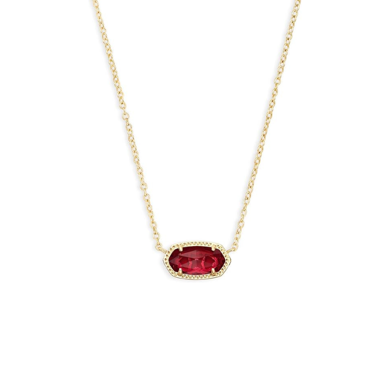 Classic Oval Ruby Gold Necklace