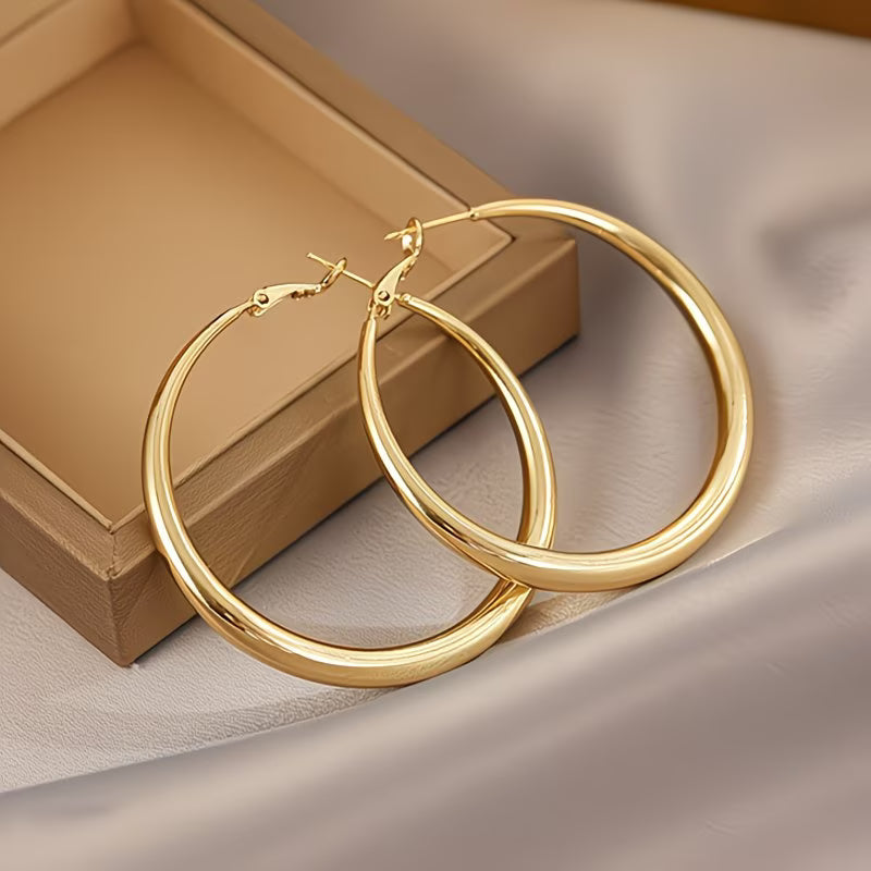 Classic Everyday Gold Hoops
