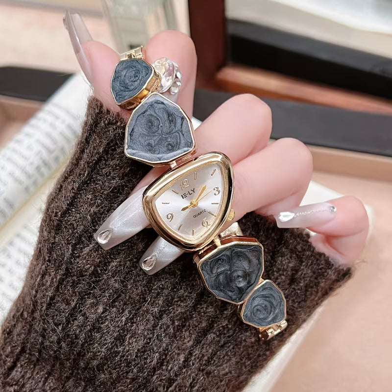 Turquoise Stone Gold Bracelet Watch