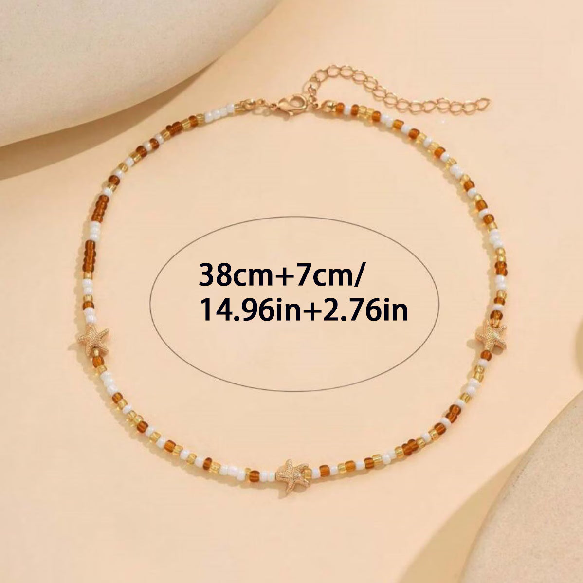 Minimal Starfish Beaded Necklace
