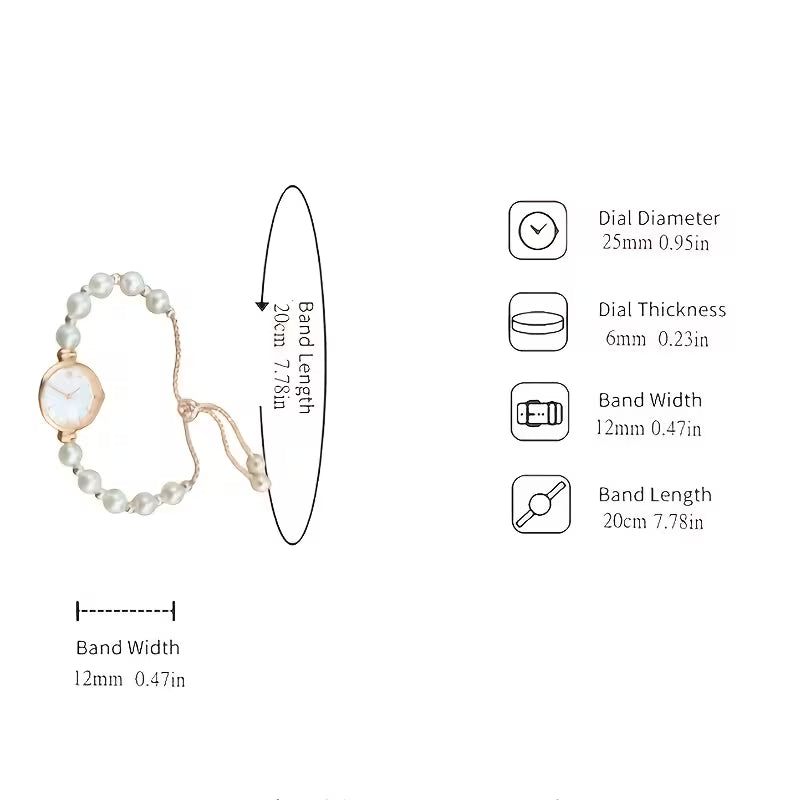 Classic Pearl Bracelet Watch