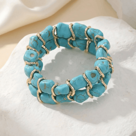 Elegant Turquoise Gold Bracelet