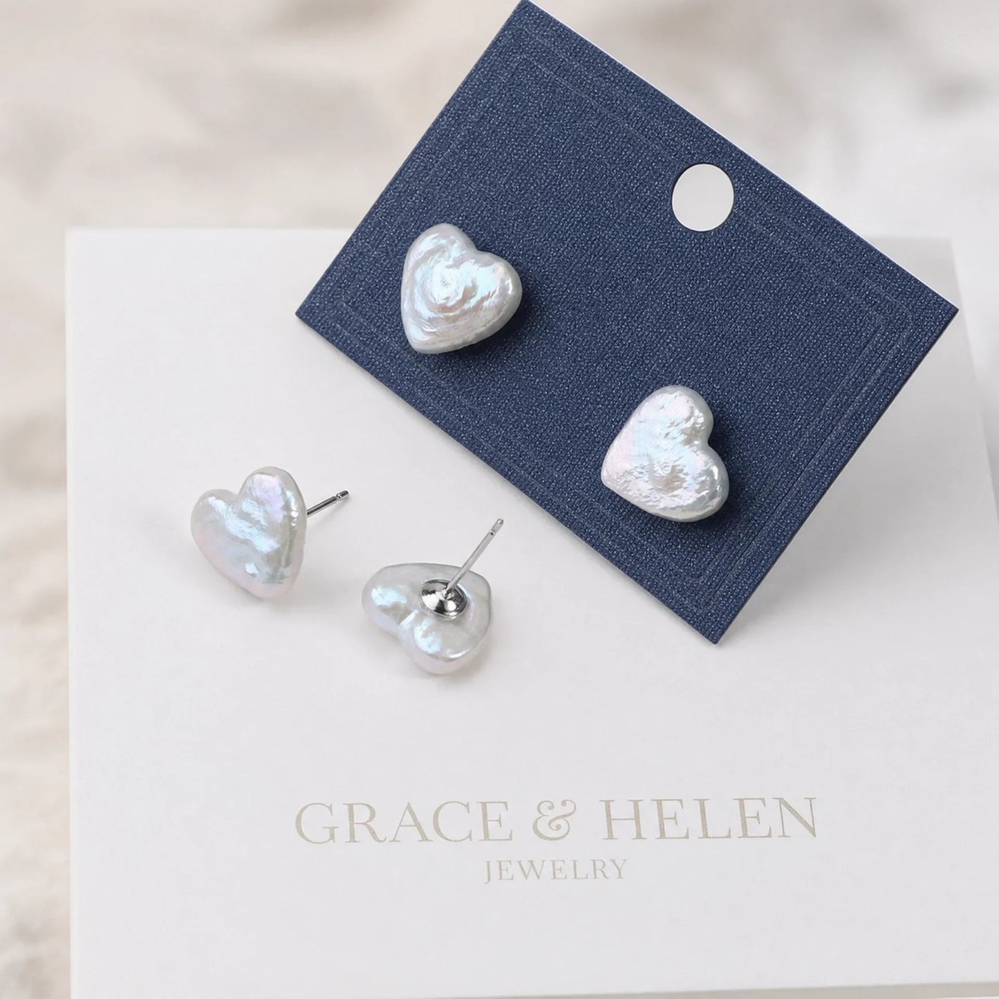 Premium Freshwater Pearl Heart Earrings