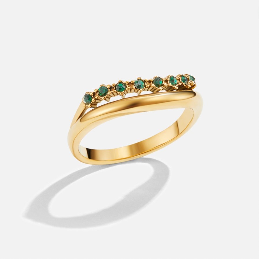 Willow Emerald Layered Ring
