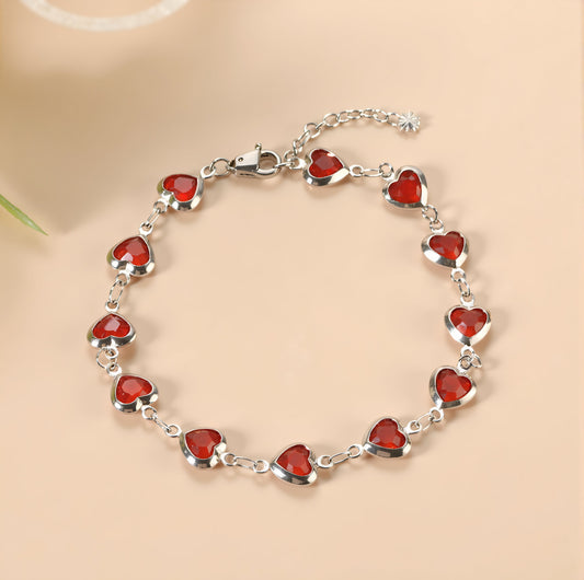 Sophisticated Gemstone Cluster Gold Bracelet