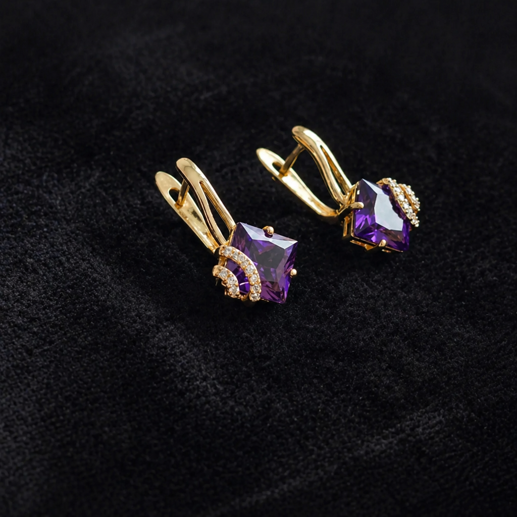 Sophisticated Rose Gold Crown Earrings