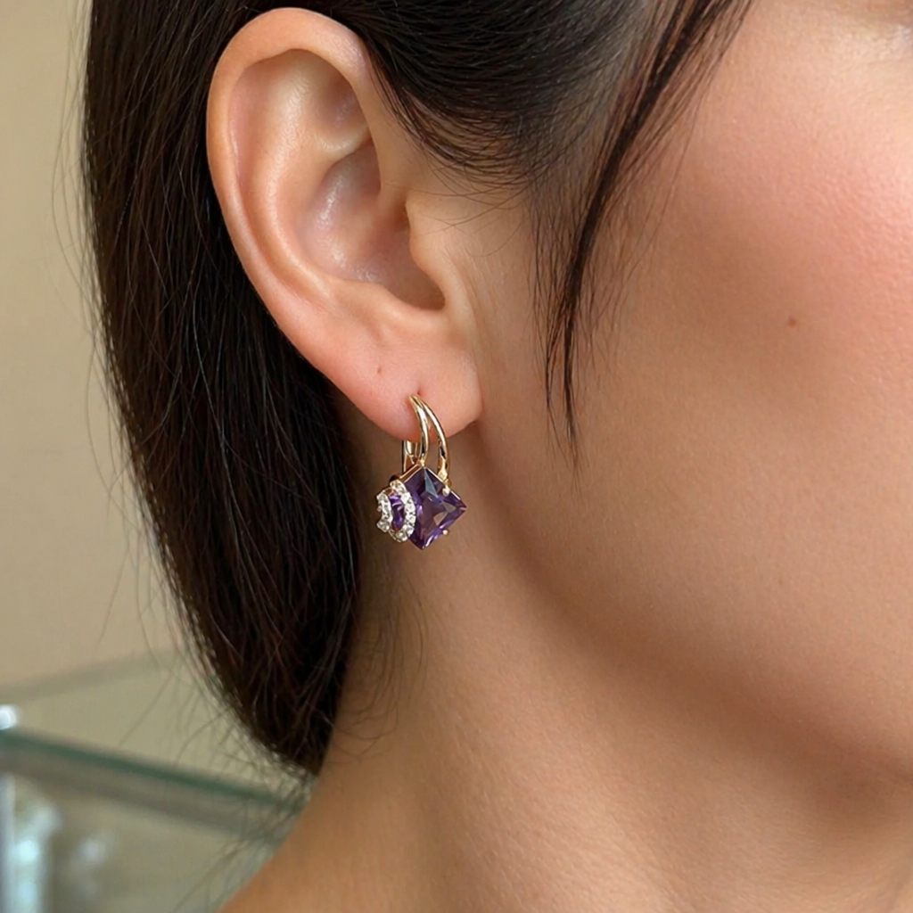 Sophisticated Rose Gold Crown Earrings