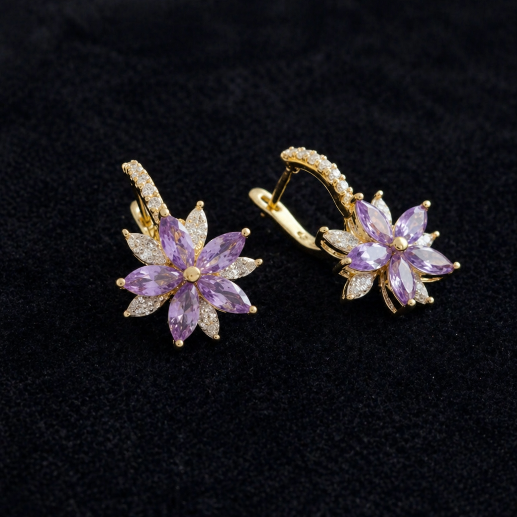 Sophisticated Gold Petal Earrings