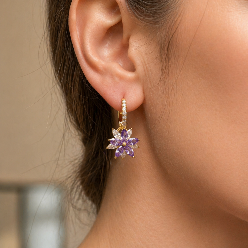 Sophisticated Gold Petal Earrings