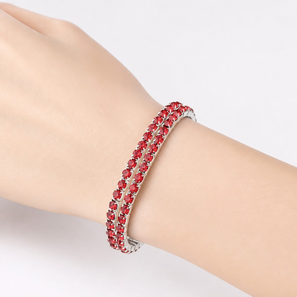 Elegant Crystal White Gold Bracelet