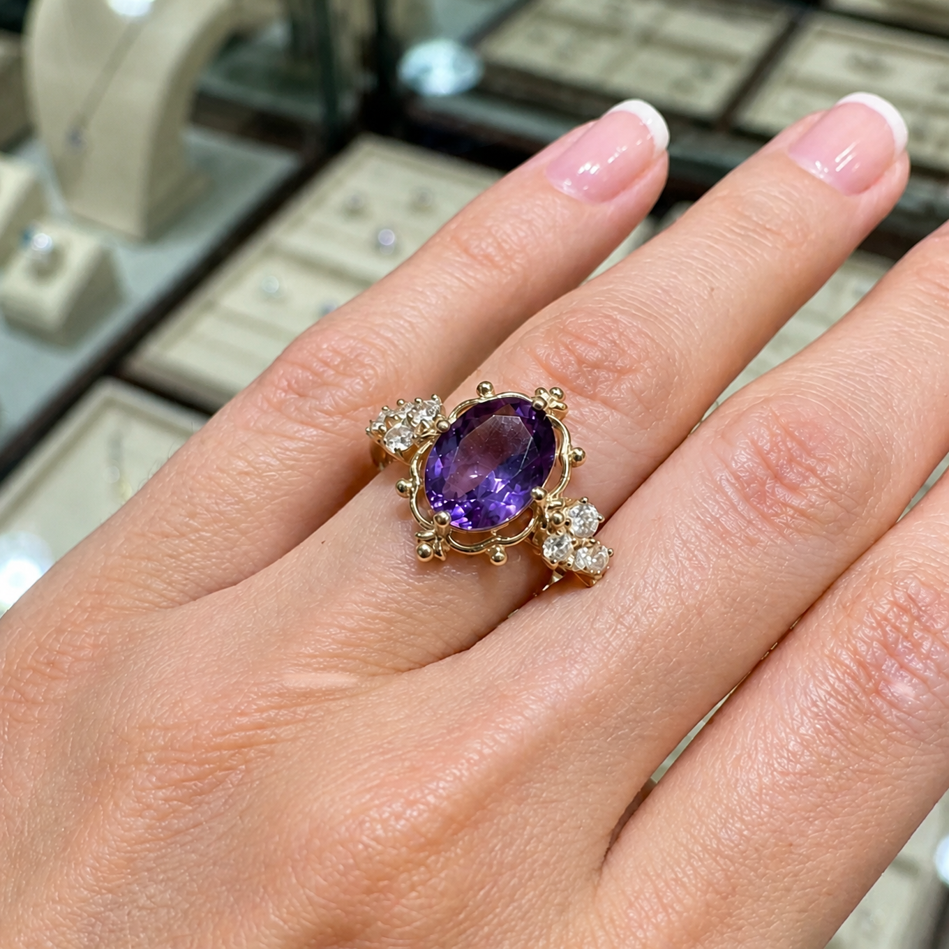 Elegant Gold Tiara Ring