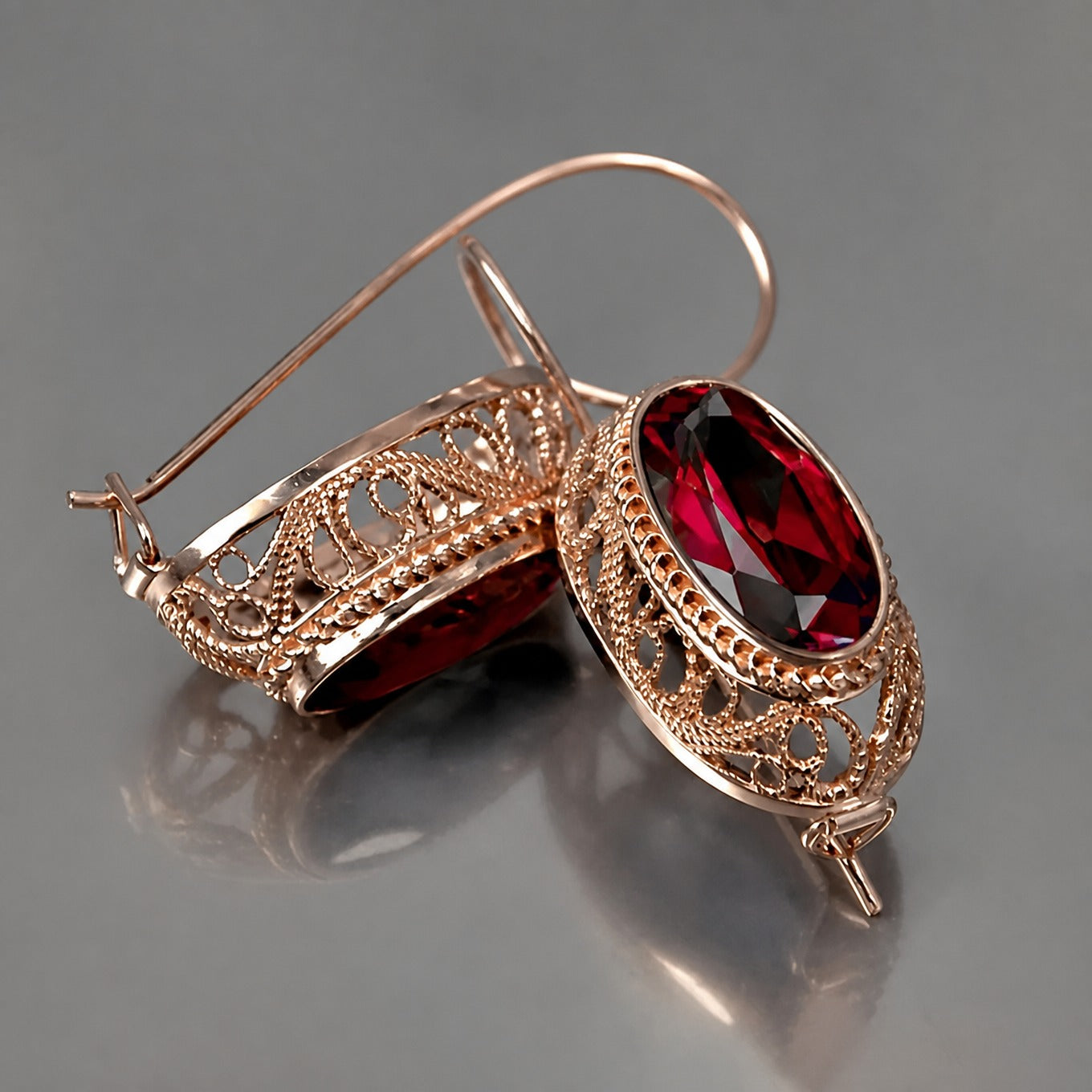 Sophisticated Rose Gold Drop Earrings