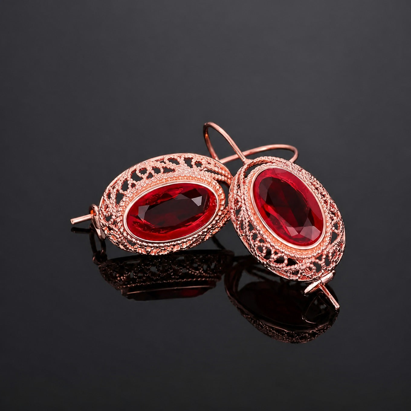 Sophisticated Rose Gold Drop Earrings