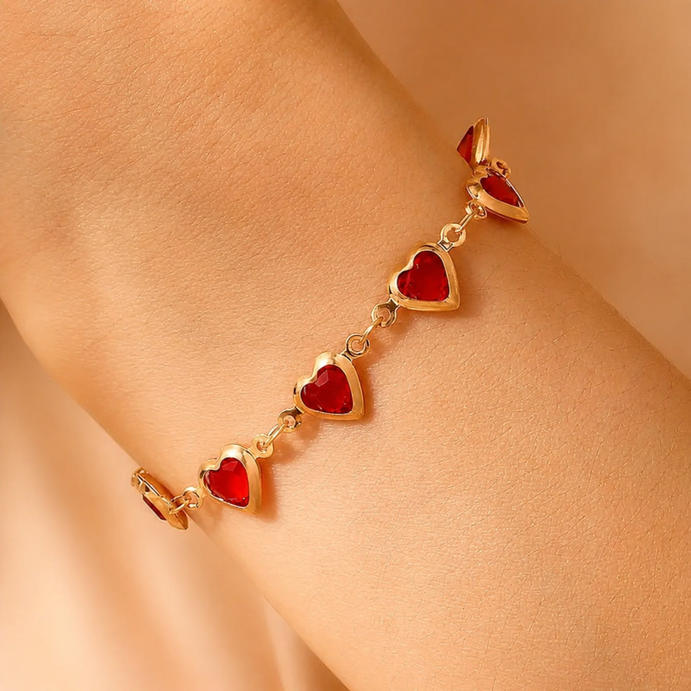 Sophisticated Gemstone Cluster Gold Bracelet