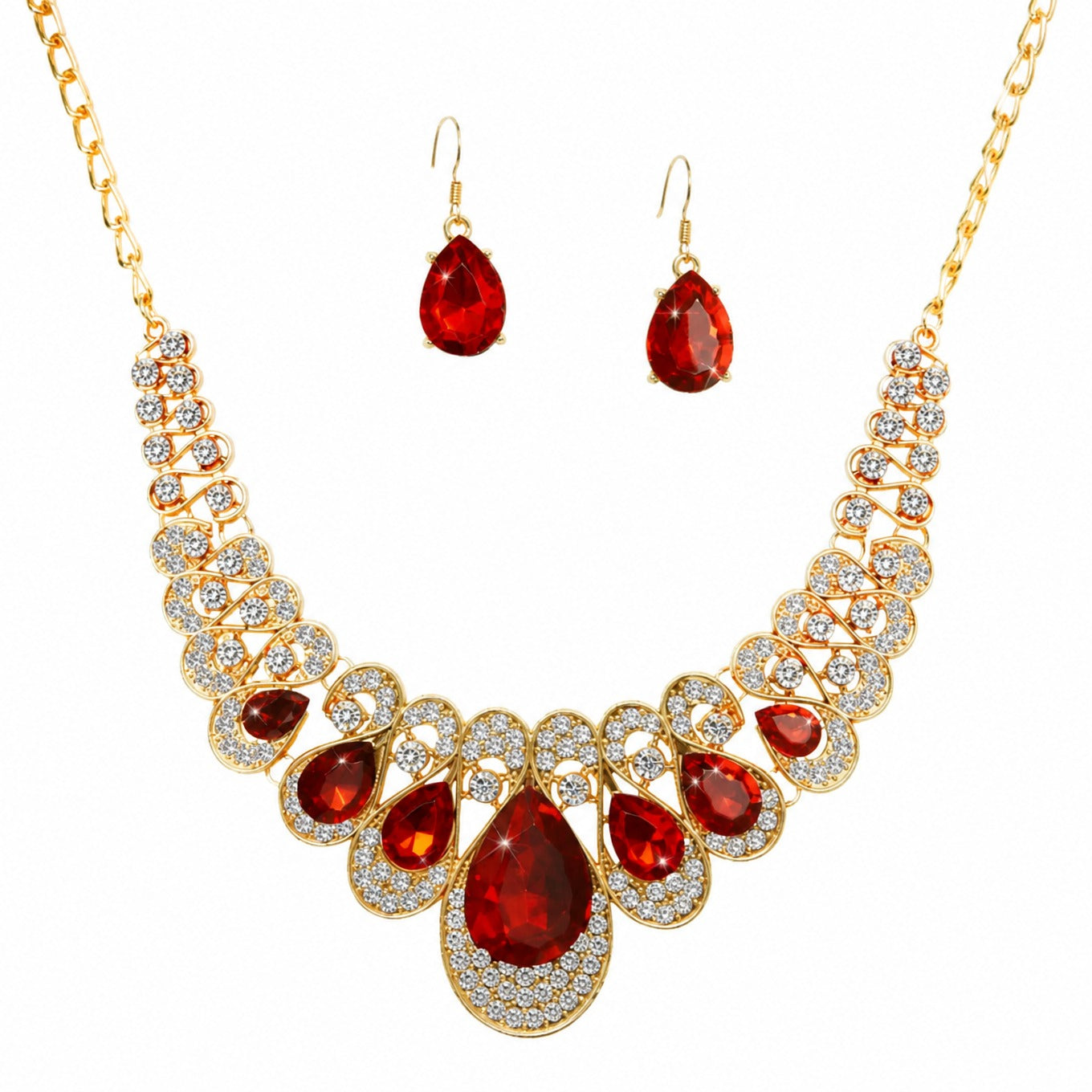 Sophisticated Crimselle Gold Jewelry Set