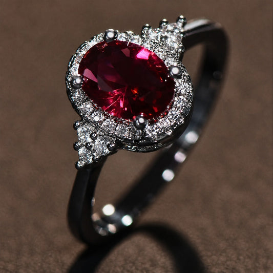 Elegant White Gold Ember Ring