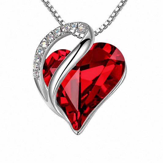 Elegant Ruby White Gold Necklace