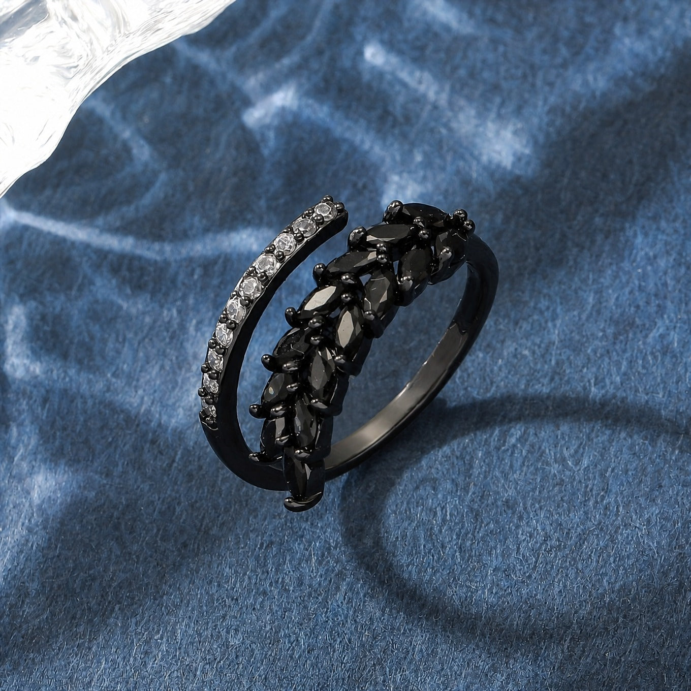 Elegant Synthetic Zircon Gold Ring