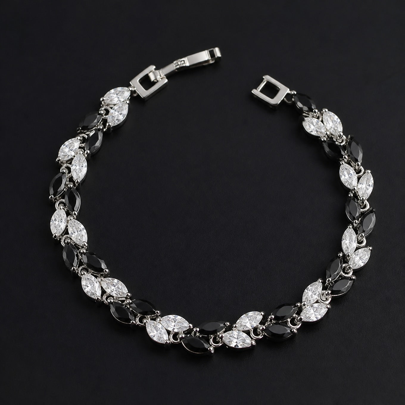 Elegant Synthetic Zircon Wheat Leaf Bracelet